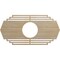 Ekena Millwork Chrysler Wood Fretwork Pierced Ceiling Medallion, Hickory, 18"W x 9"H x 4 3/4"ID x 3/8"T CMWP18X09X0375CSHI - alternate 1